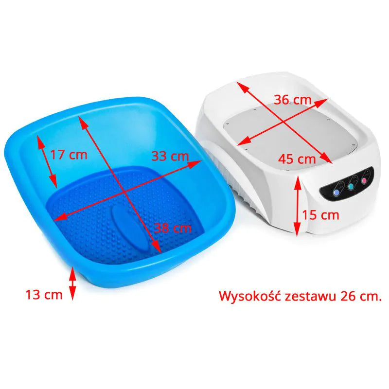 Azzurro fodbad med massageapparat