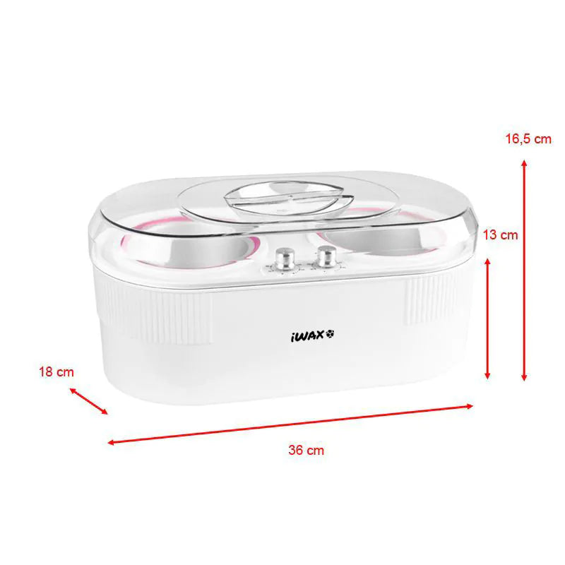 Voksvarmer 2i1 400ml + 800ml 400w