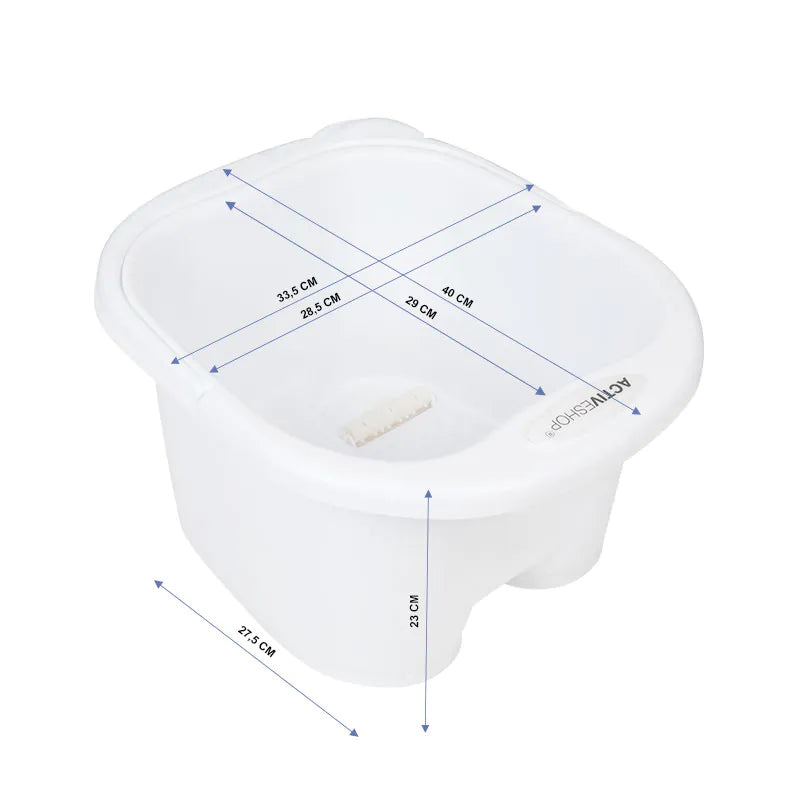 Pedicure skål m. ruller - Hvid