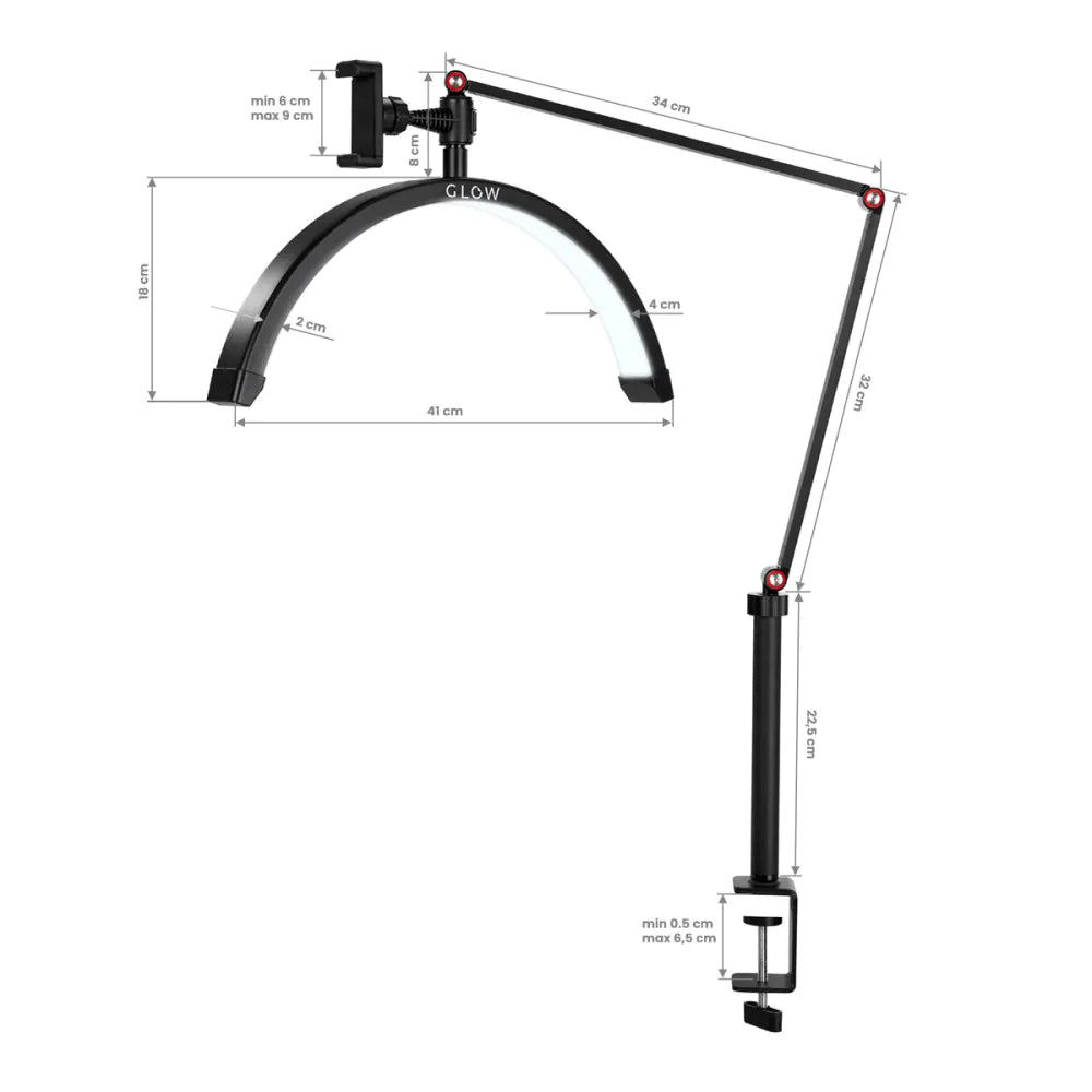 Glow MX3 arbejdslampe (Hvid eller Sort)