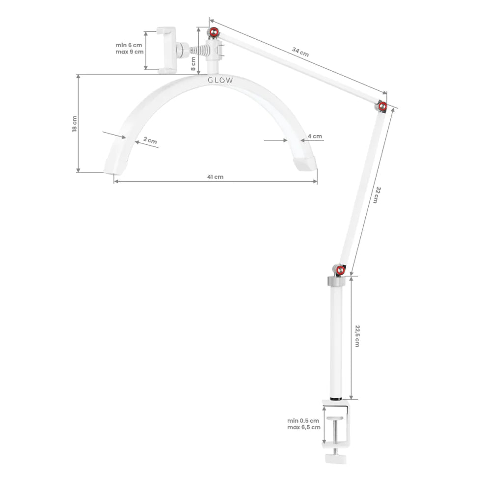 Glow MX3 arbejdslampe (Hvid eller Sort)