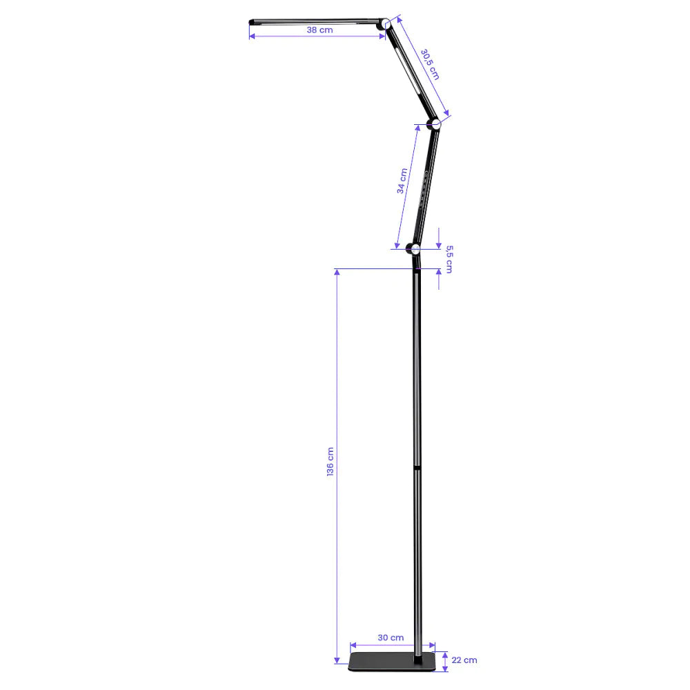 Yoga lampe sort