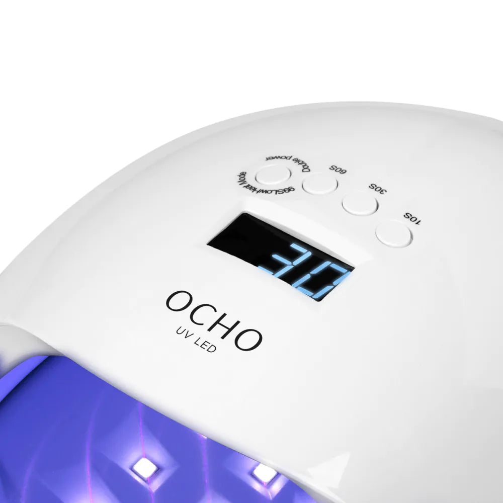 UV LED Lamp OCHO NAILS X13 65W hvid m. spejlbund