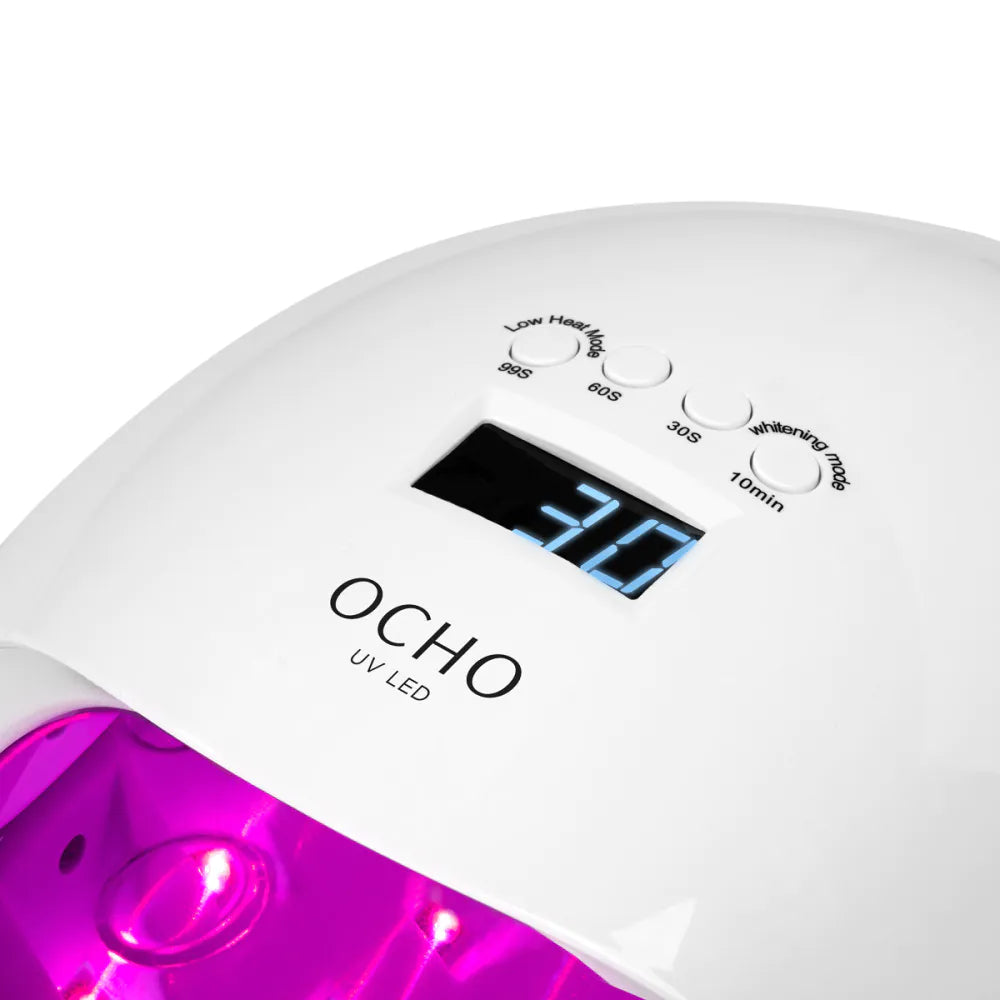 LED UV Lamp OCHO NAILS X13 Plus 65W m. Rød lysterapi - Hvid