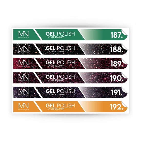 Tip Stick Gel Polish Sticker - 187-192