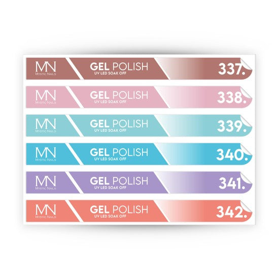 Tip Stick Gel Polish Sticker - 337-342