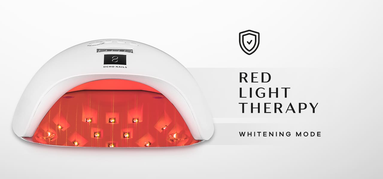 LED UV Lamp OCHO NAILS X13 Plus 65W m. Rød lysterapi - Hvid