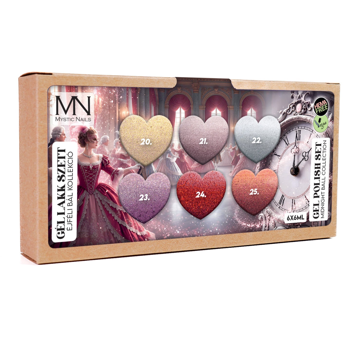 Gel Polish Set 13 - Midnight Ball (HEMA-free) - 6 pcs x 6 ml