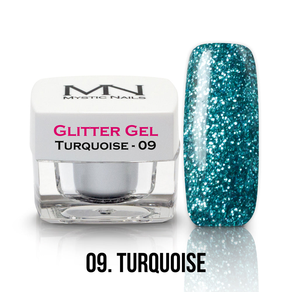 Glitter Gel - no.09. - Turquoise - (TPO-Fri) - 4g