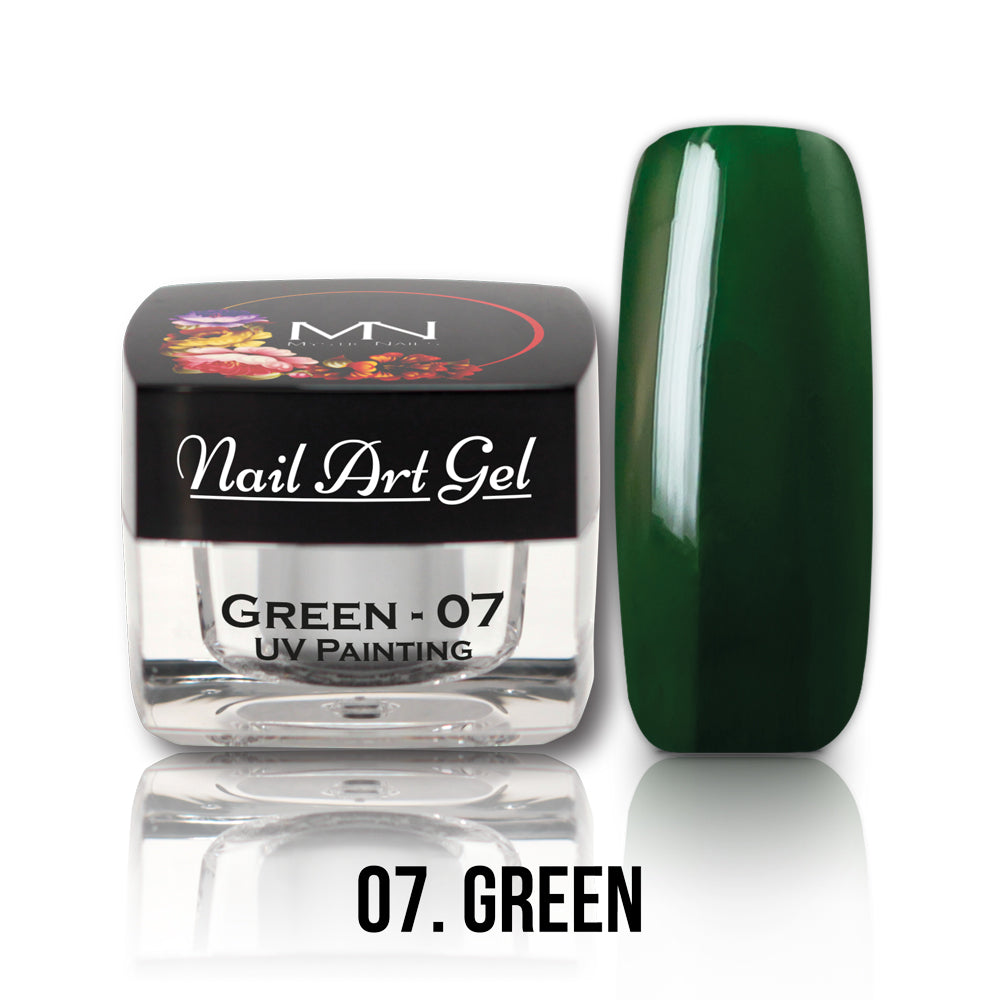 Painting Nail Art Gel - 07 - Green - (HEMA+TPO-Fri) 4g