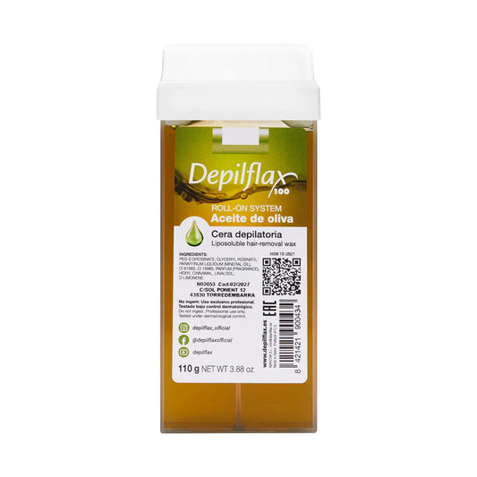 Depilflax 100 hårfjerningsvokspatron oliven 110g