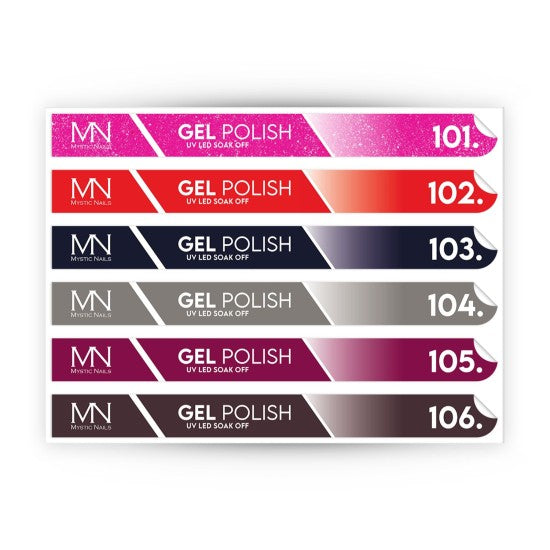 Tip Stick Gel Polish Sticker - 101-106