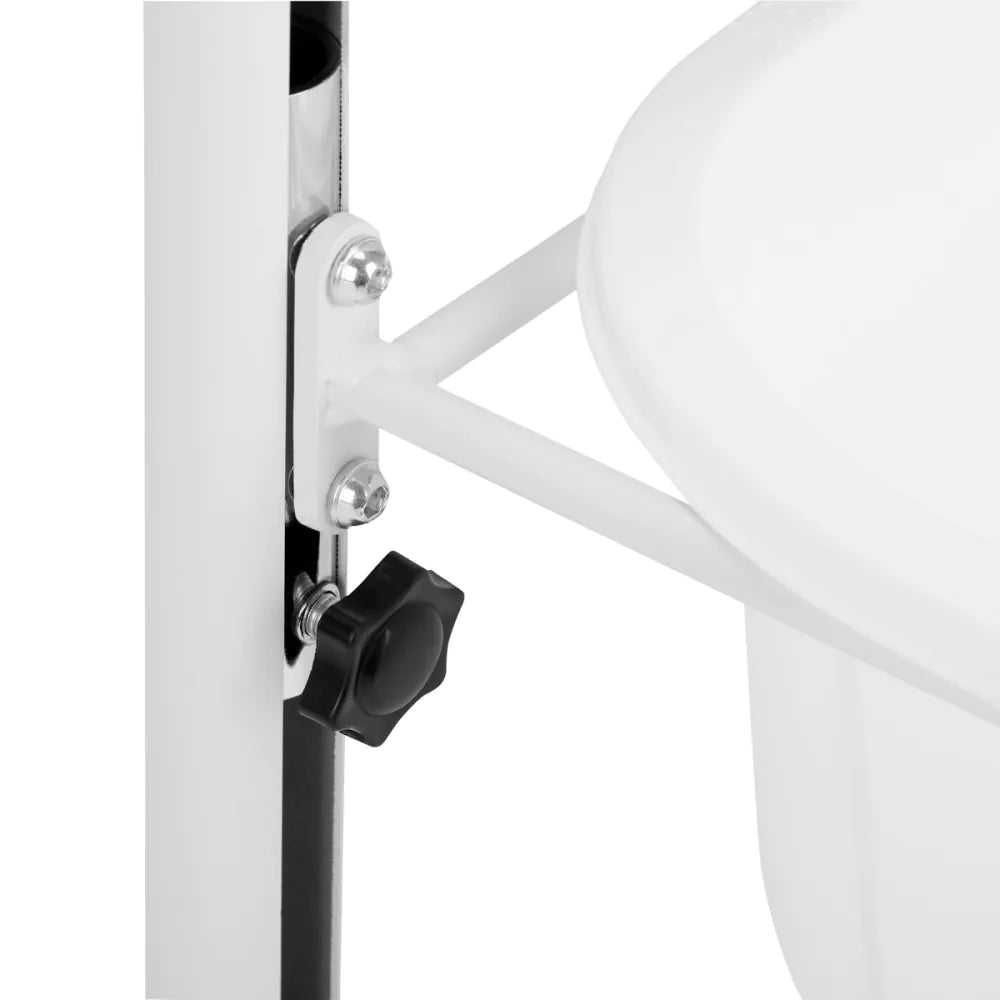 Højdejusterbart fodbadstel m. balje, hvid