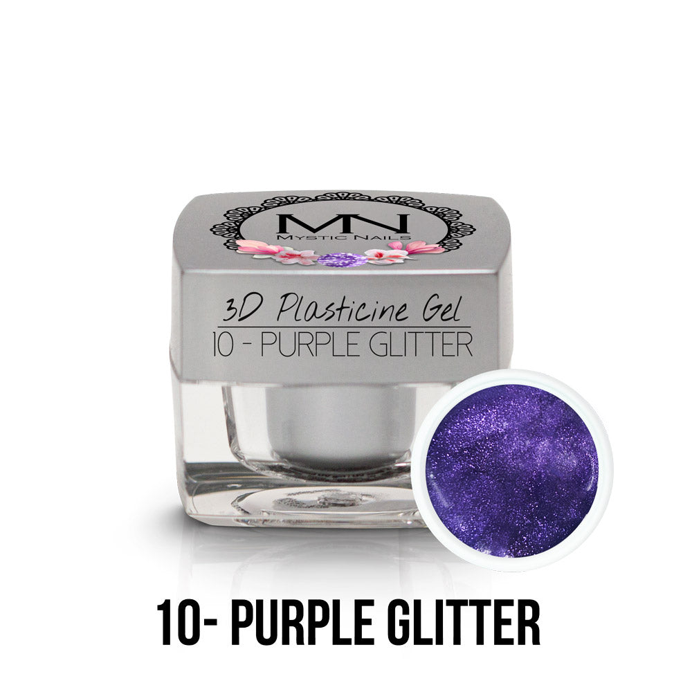 3D Plasticine Gel - 10 - Purple Glitter - (TPO-Fri) - 3,5g