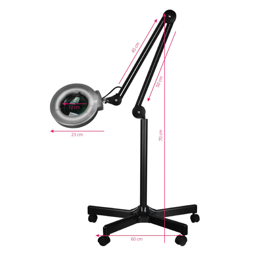 S5 led forstørrelses lampe + tripod (Sort eller Hvid)
