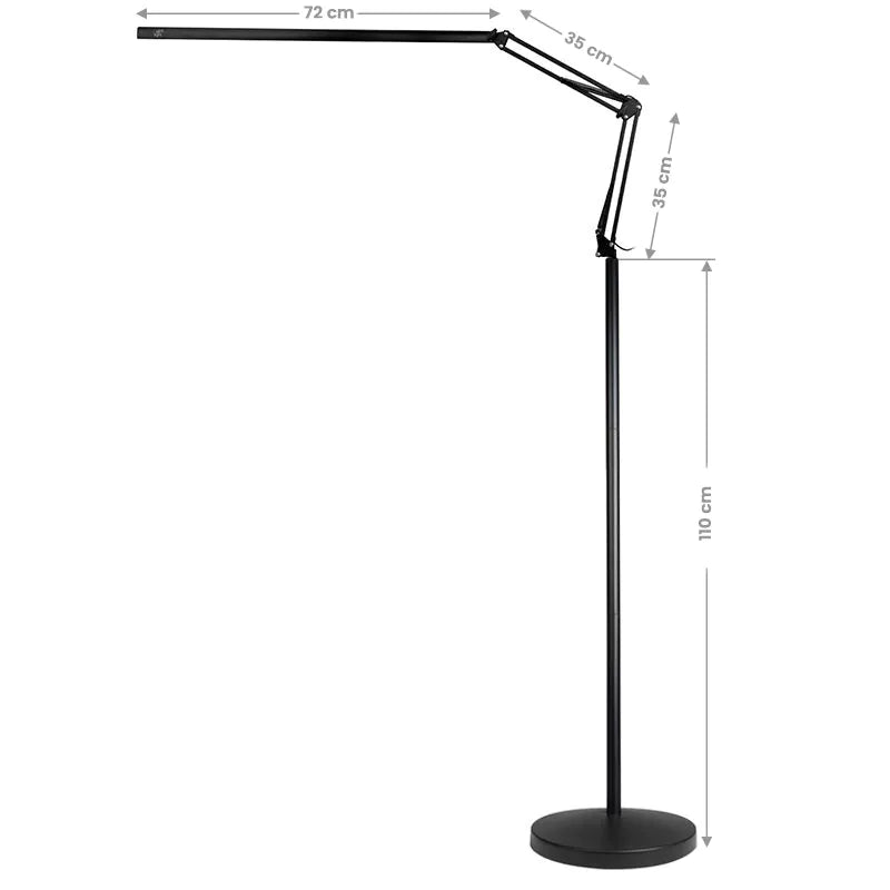 Arbejdslamp led all4light lashline 2 sort eller sølv m. tripod
