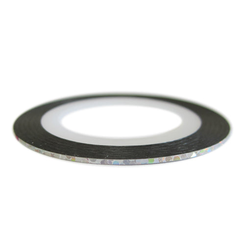 Nail Art Strip - Holo silver