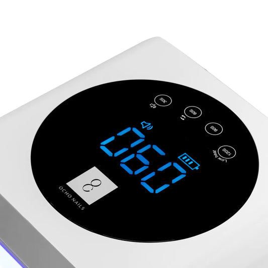 OCHO NAILS LED UV lamp X22 72W genopladelig hvid m. spejlbund