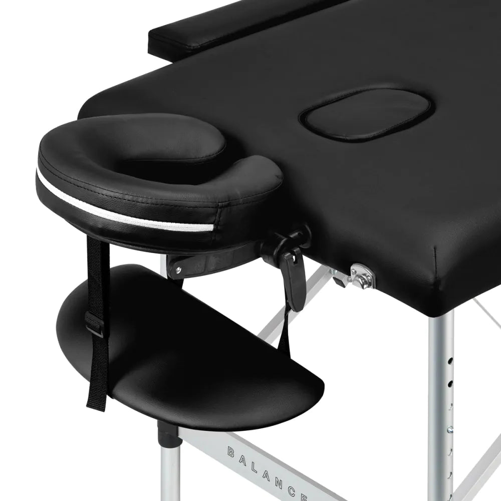 BALANCE aluminium foldbar massagebriks 2-delt Sort, Cream eller Pink