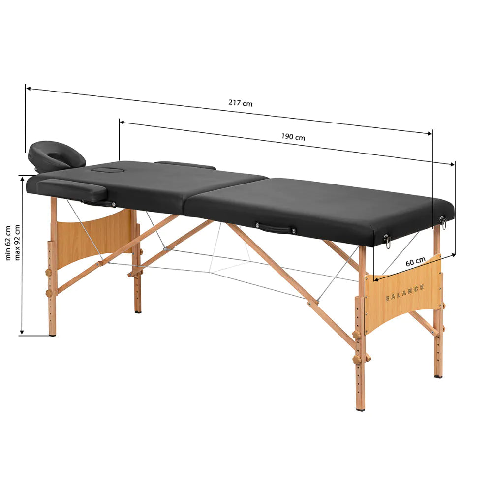 BALANCE foldbar massagebriks PINK ELLER SORT i træ 2 segmenter
