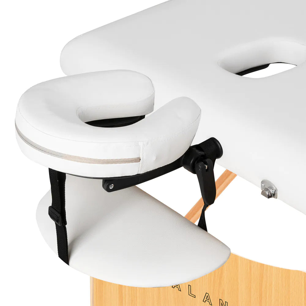 BALANCE Foldbar træ massagebriks 2 segmenter 190x70 HVID ELLER SORT