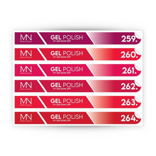 Tip Stick Gel Polish Sticker - 259-264