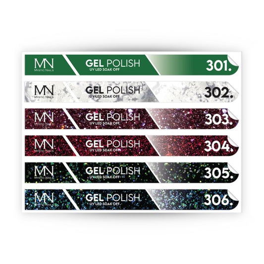 Tip Stick Gel Polish Sticker - 301-306