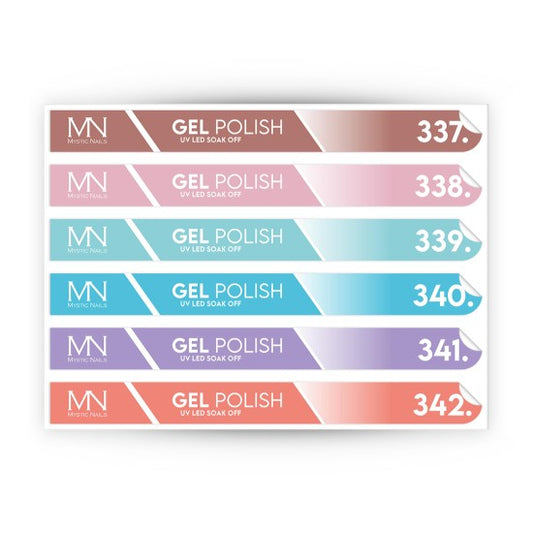 Tip Stick Gel Polish Sticker - 337-342