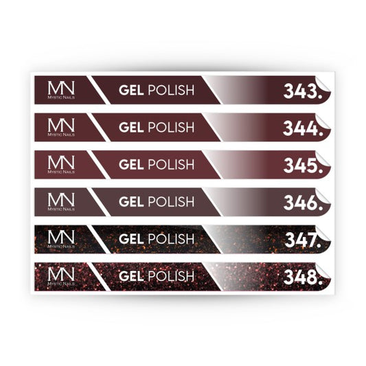 Tip Stick Gel Polish Sticker - 343-348