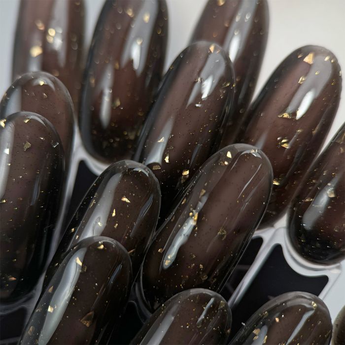 506 Gold Flakes Fishnet gel polish 10g