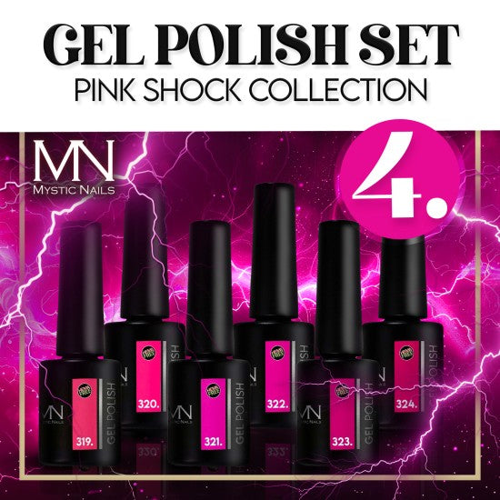 Gel Polish Set 04 - Pink Shock collection (HEMA-free) - 6 x 6 ml