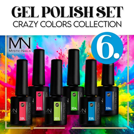 Gel Polish Set 06 - Crazy Colors collection (HEMA-free) - 6 x 6 ml