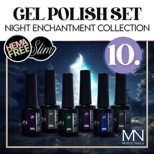 Gel Polish Set 10 - Night Enchantment (HEMA-free) - 6 x 6 ml