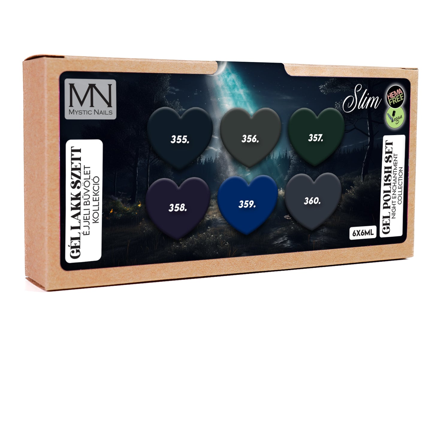 Gel Polish Set 10 - Night Enchantment (HEMA-free) - 6 x 6 ml