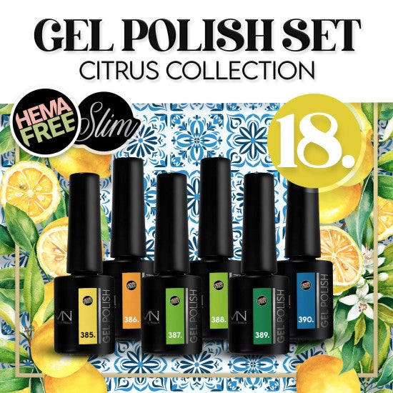 Gel Polish Set 18 - Citrus (HEMA-free) - 6 pcs x 6ml
