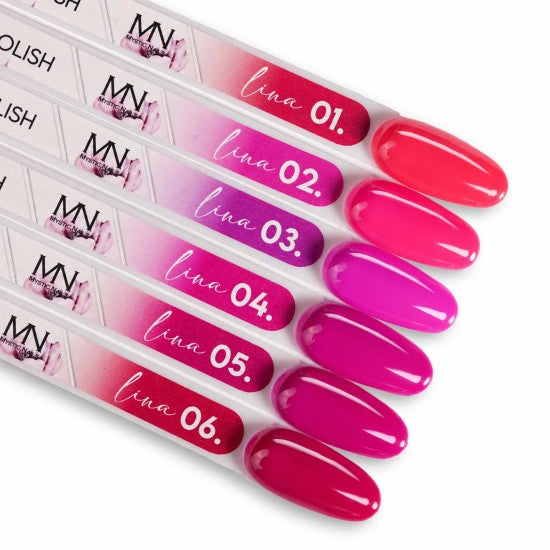Gel Polish Set - Lina (HEMA-free) - 6 pcs x 6 ml - Limited
