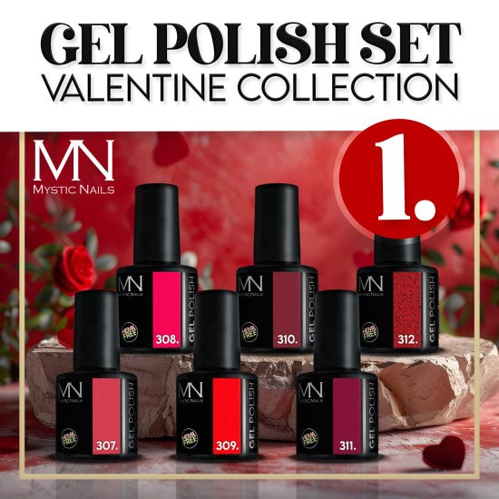 Gel Polish Set 01 - Valentine collection (HEMA&TPO-free) - 6x6ml
