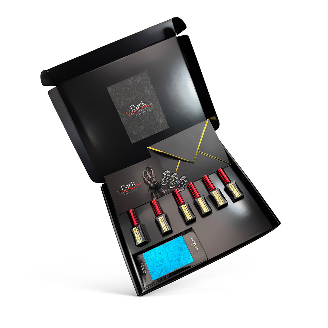 Dark Valentine + Stamping plade (nr. 4 eller nr. 5 - tilfældigt udvalgt) Box