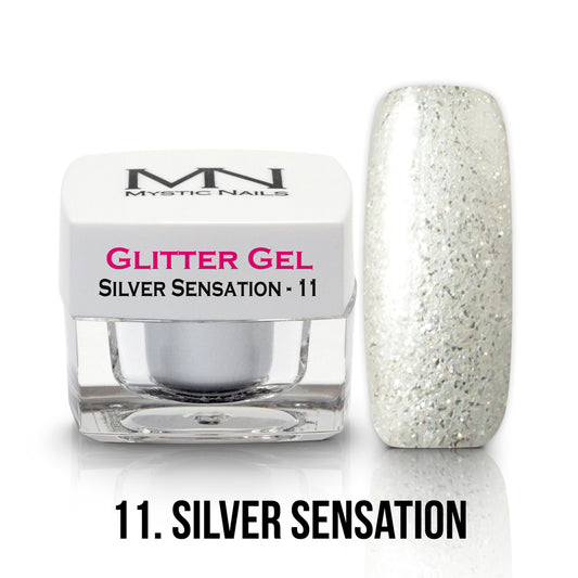 Glitter Gel - no.11. - Silver Sensation - (TPO-Fri) - 4g