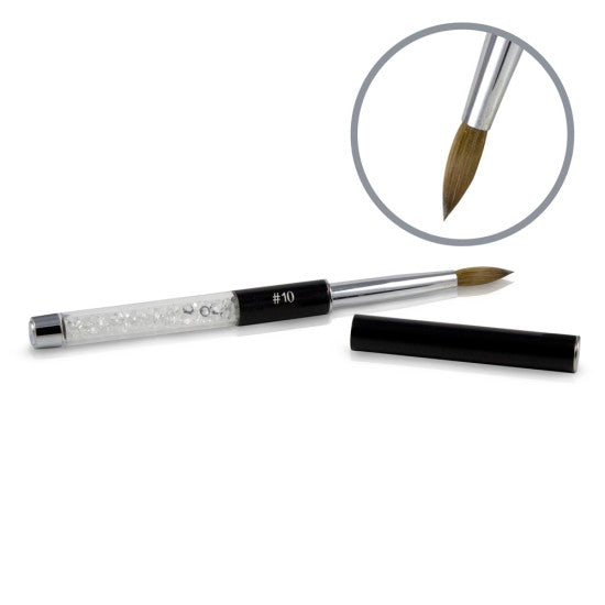 Akryl Pensler - Kolinsky - Peaked - Round, Flat #10