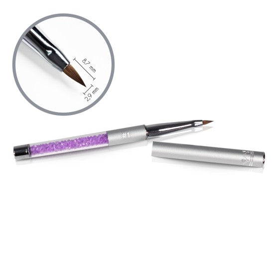 Akryl Pensler - Kolinsky - Nailart - Flat Small #1 #2 #4