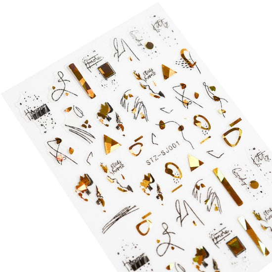 Nail sticker - Golden patterns