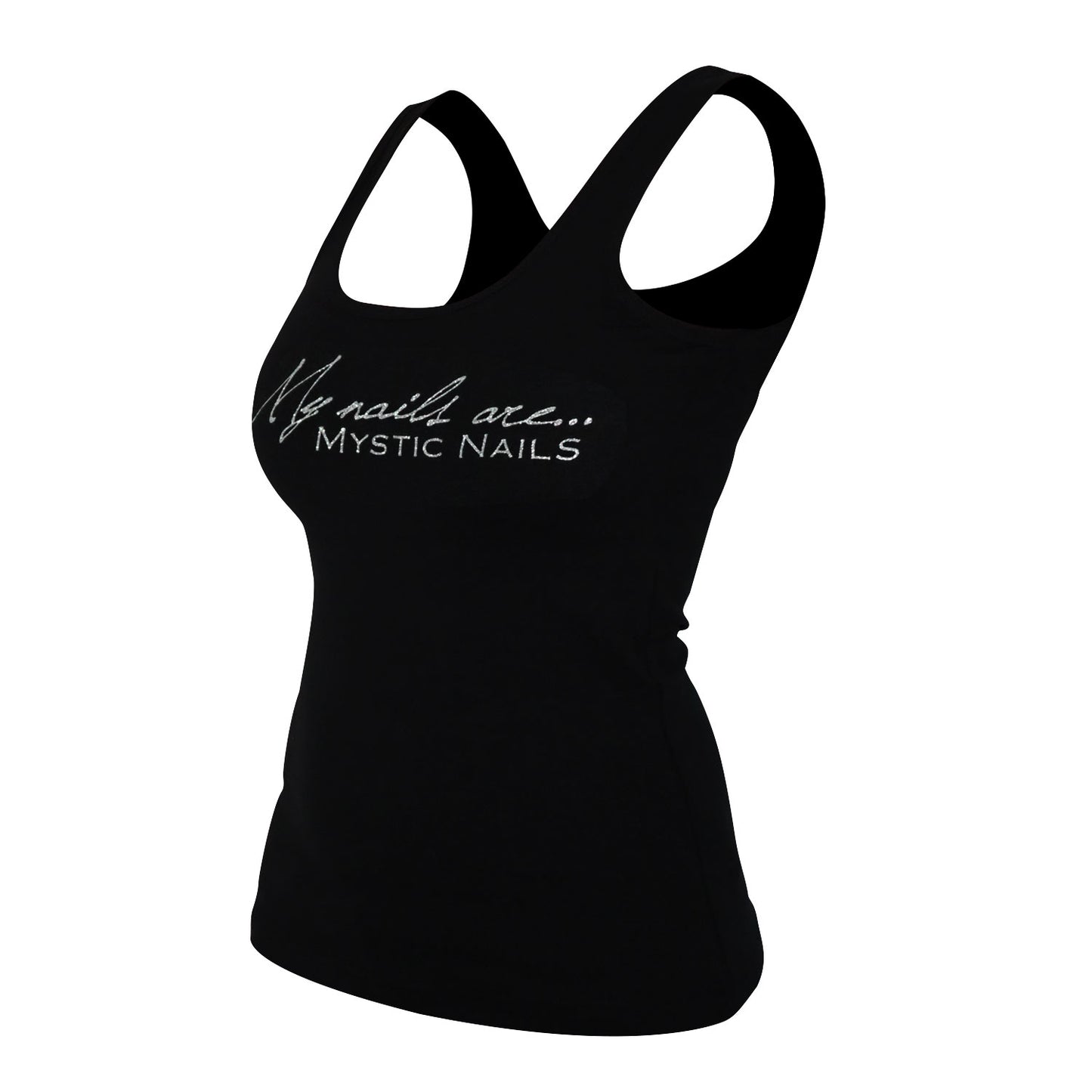 Mystic Nails Glamour Sort Top - Stort Logo