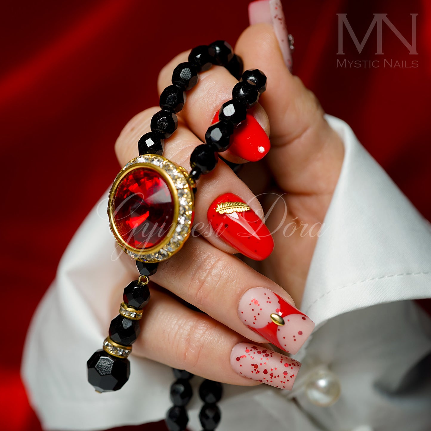 Matte Red Flitter Top Gel - (HEMA-free) 6ml