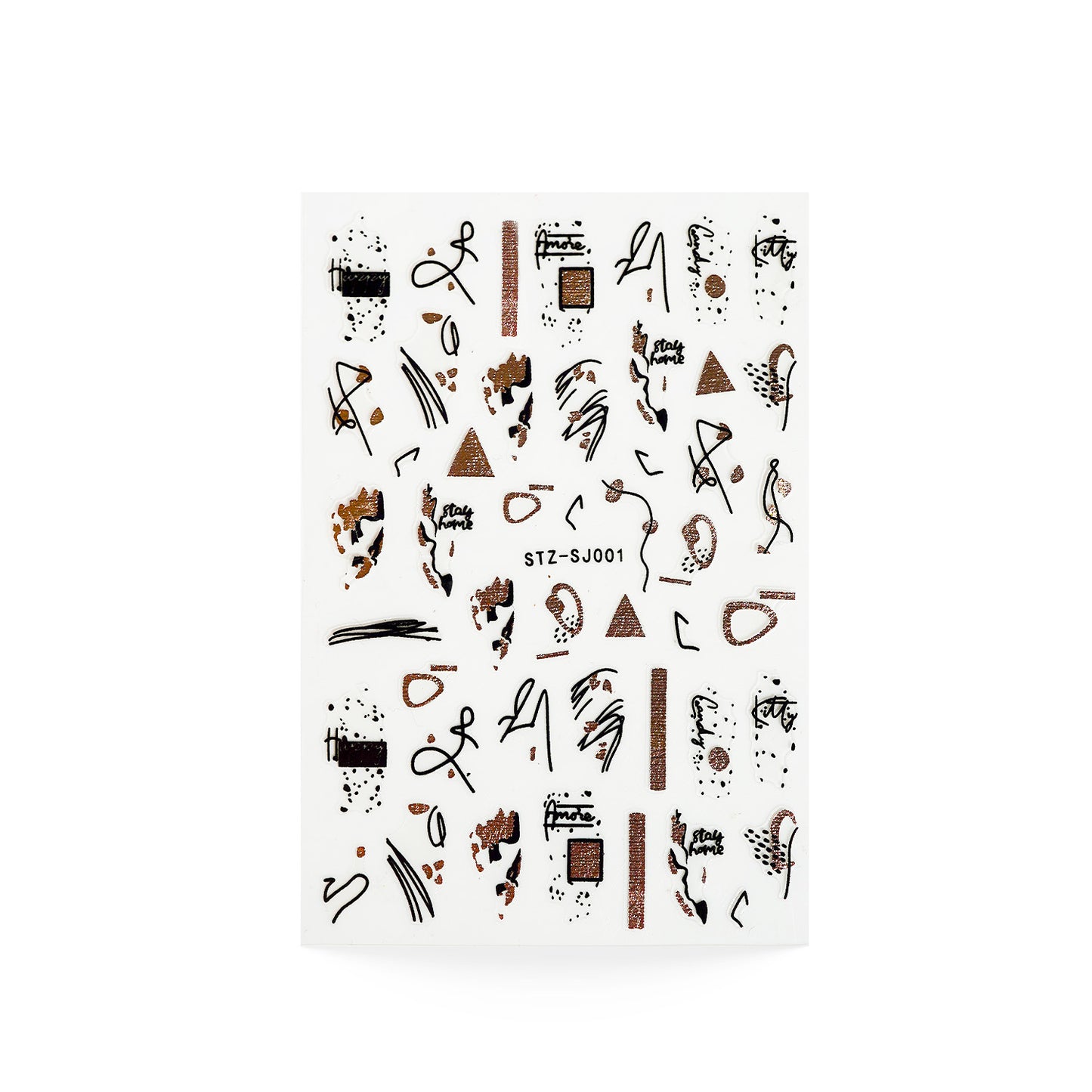 Nail sticker - Rose gold patterns