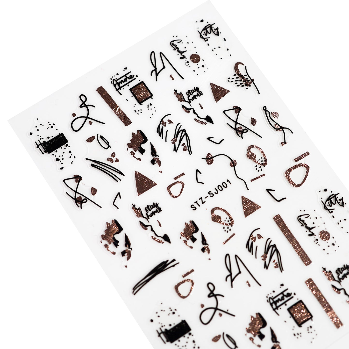 Nail sticker - Rose gold patterns