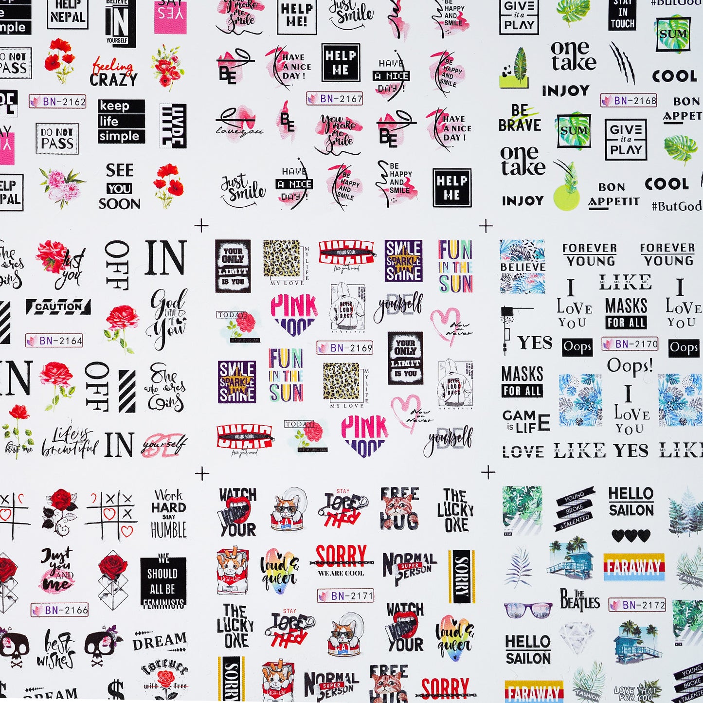 Nail sticker mix (Water Decals)