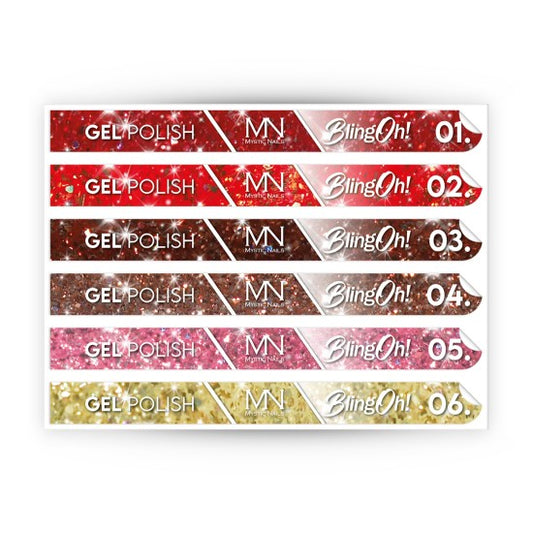 Tip Stick Gel Polish Sticker - BlingOh 01-06
