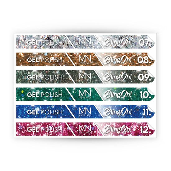 Tip Stick Gel Polish Sticker - BlingOh 07-12