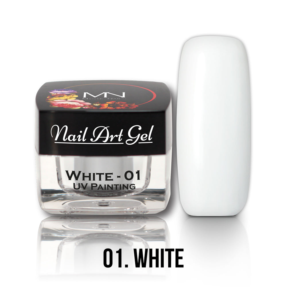 Painting Nail Art Gel - 01 - White - (HEMA+TPO-Fri) 4g